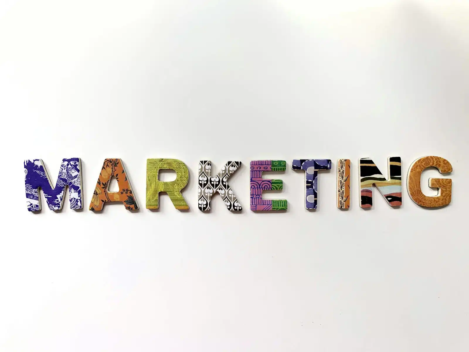 multicolored marketing freestanding letter marketing software