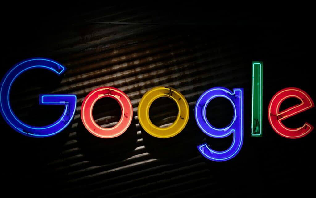 Google logo neon light signage