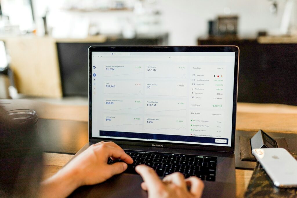 Small Business Bookkeeping Made Simple 1 person using MacBook pro