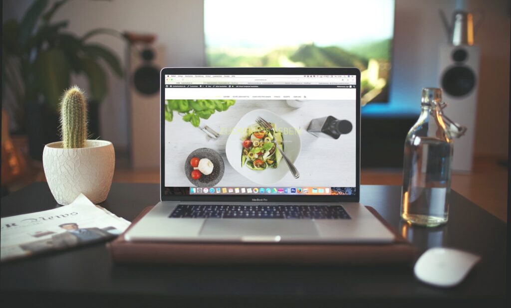 43 Creative Website Ideas to Inspire Your Next Project in 2025 5 MacBook Pro showing vegetable dish