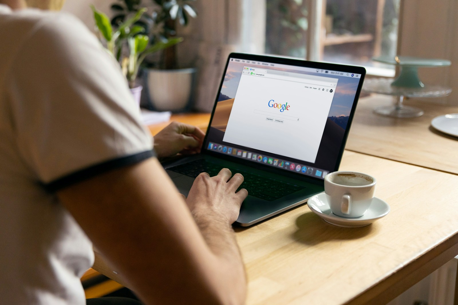 person using black laptop computer b2b seo services