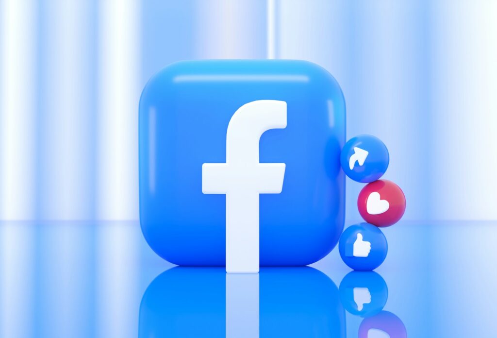 The Complete Social Media Audit Guide for Small Businesses 6 a blue and white object with red circles on it